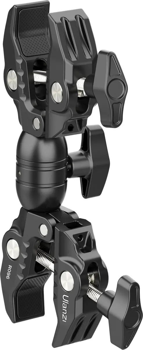Ulanzi R096 Dubbele Super Clamp Buisklem 5,8cm - 360° - Zwart