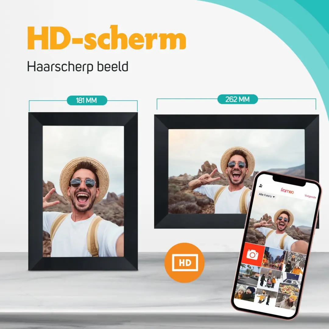 Pora&Co Digitale Fotolijst DASADASFAS123 10.1" - Zwart