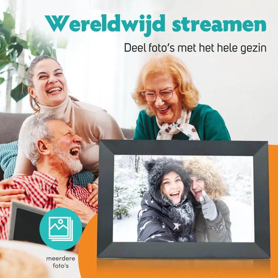 Pora&Co Digitale Fotolijst DASADASFAS123 10.1" - Zwart
