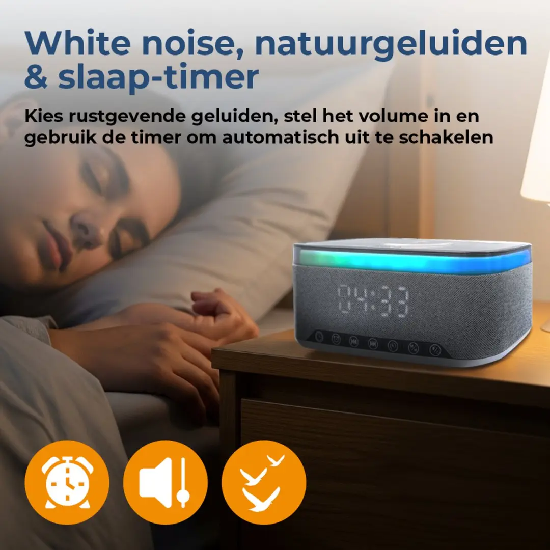 Denver CRQ-225 Wekkerradio - Bluetooth FM Radio - Dubbel Alarm - Dimmer
