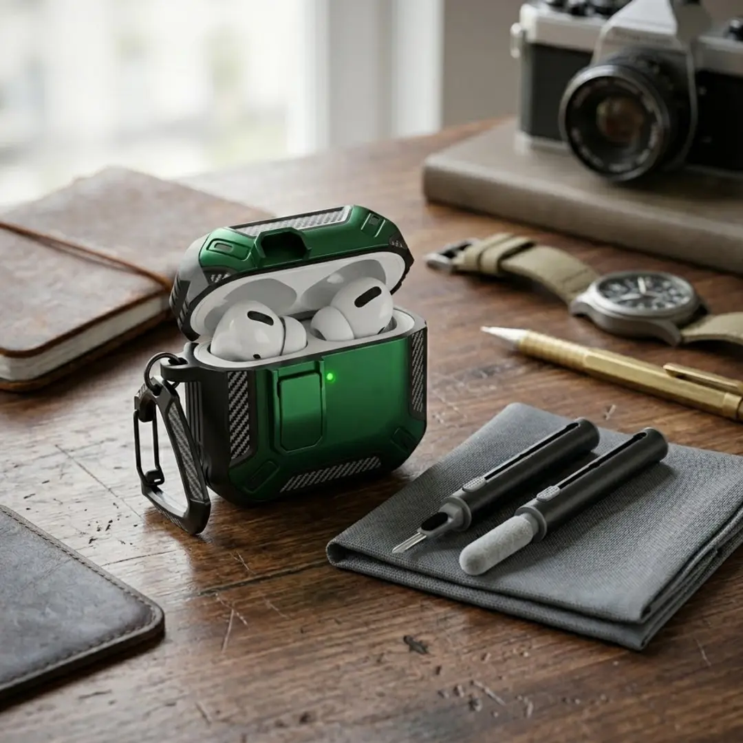 NUVEX Groen Hoesje AirPods Pro 3 - Cleaning Kit