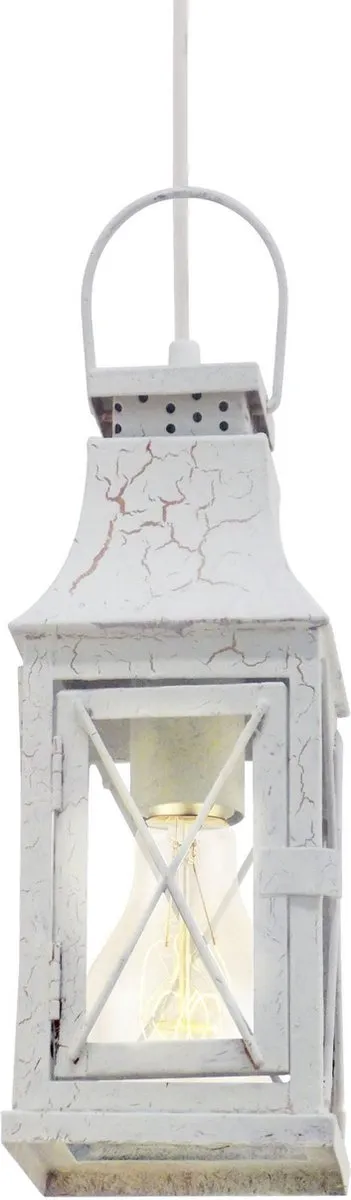 Eglo Vintage Lisburn Hanglamp 1 Lichtpunt Antiek Wit