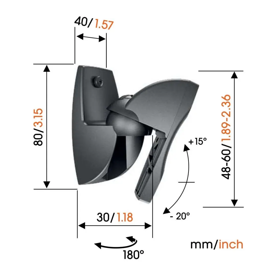 Vogel's VLB 500 Speakerbeugel - 2 Stuks - 5 kg - Kleurenmix