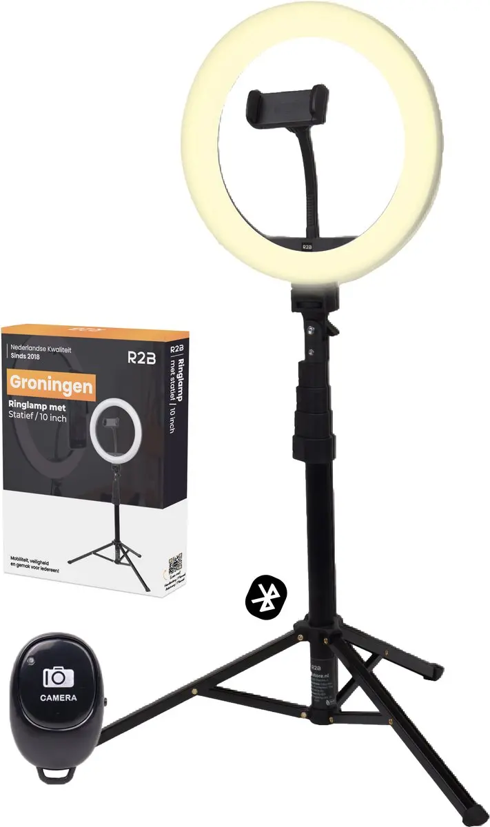 R2B Ringlamp 10 Inch 186cm Statief