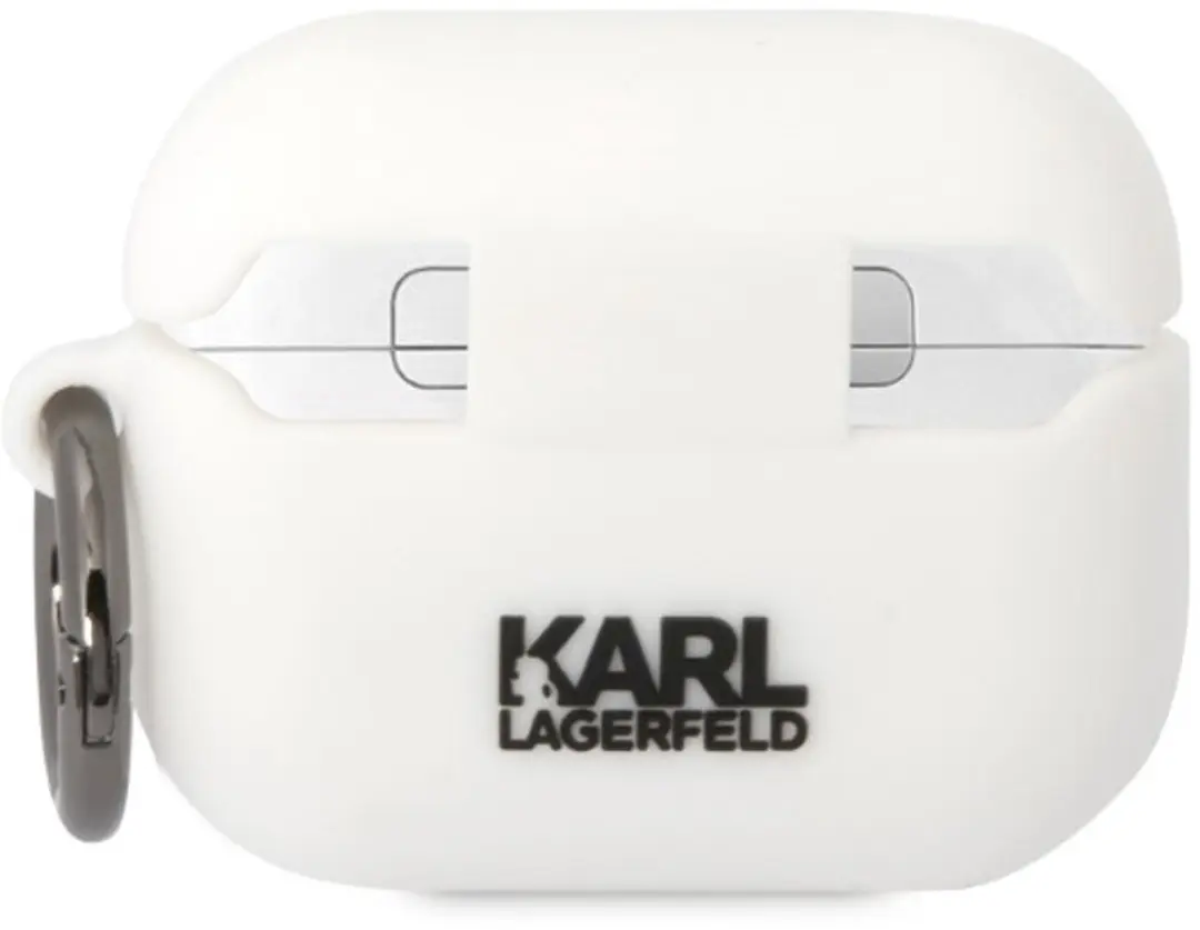 Karl Lagerfeld KLAPRUNCHH Hoesje AirPods Pro 2 - Wit - 3666339087937