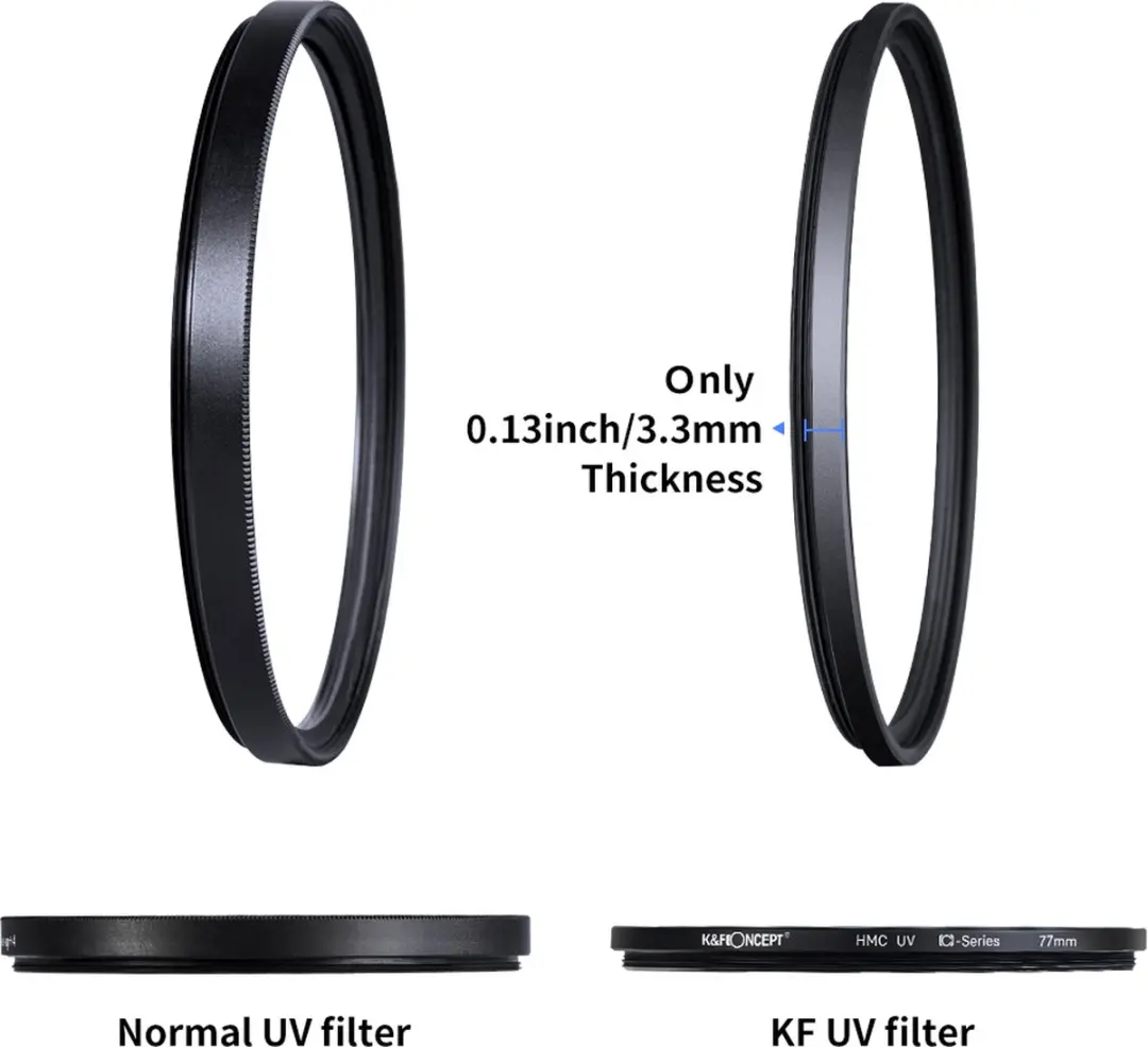 K&F Concept 55mm UV Filter HMC slim - Zwart