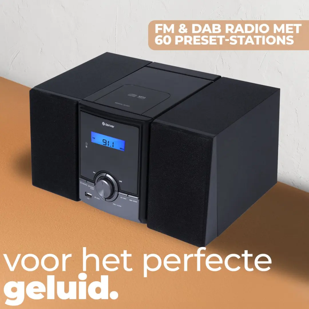 Denver DAB Radio CD Speler MDA285 - Zwart