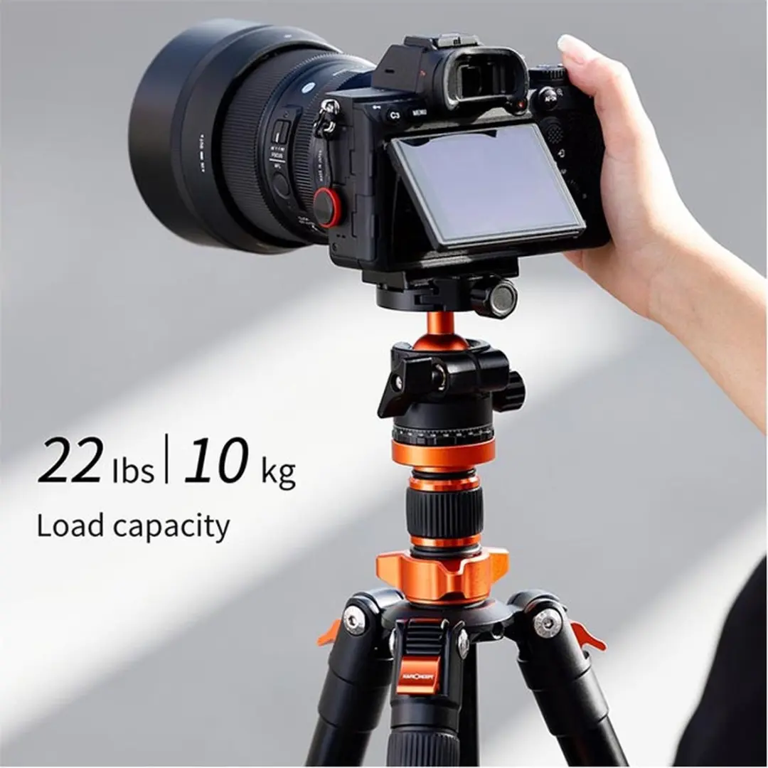 K&F Concept K254A3 BH-28L Statief - 10kg - Oranje/Zwart