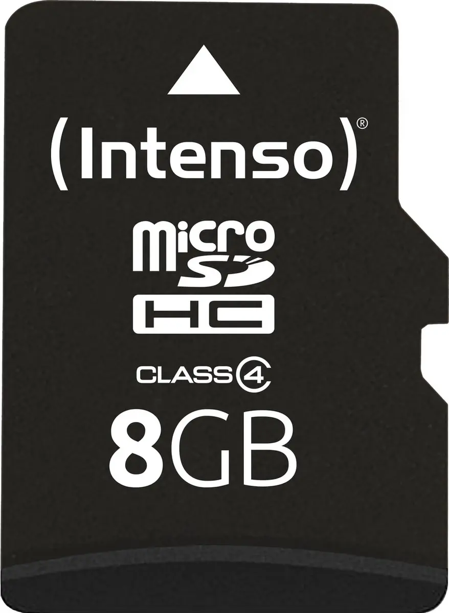 Intenso 8GB MicroSD Geheugenkaart Class 4 - met SD-adapter