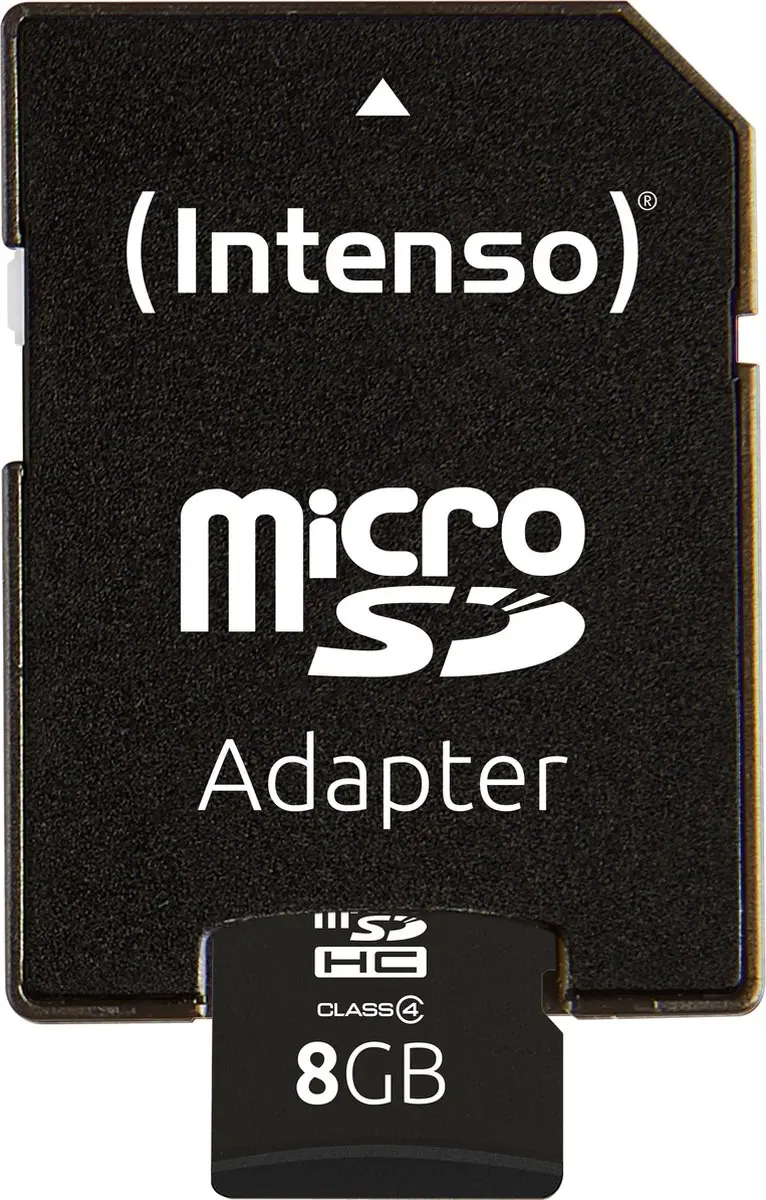 Intenso 8GB MicroSD Geheugenkaart Class 4 - met SD-adapter
