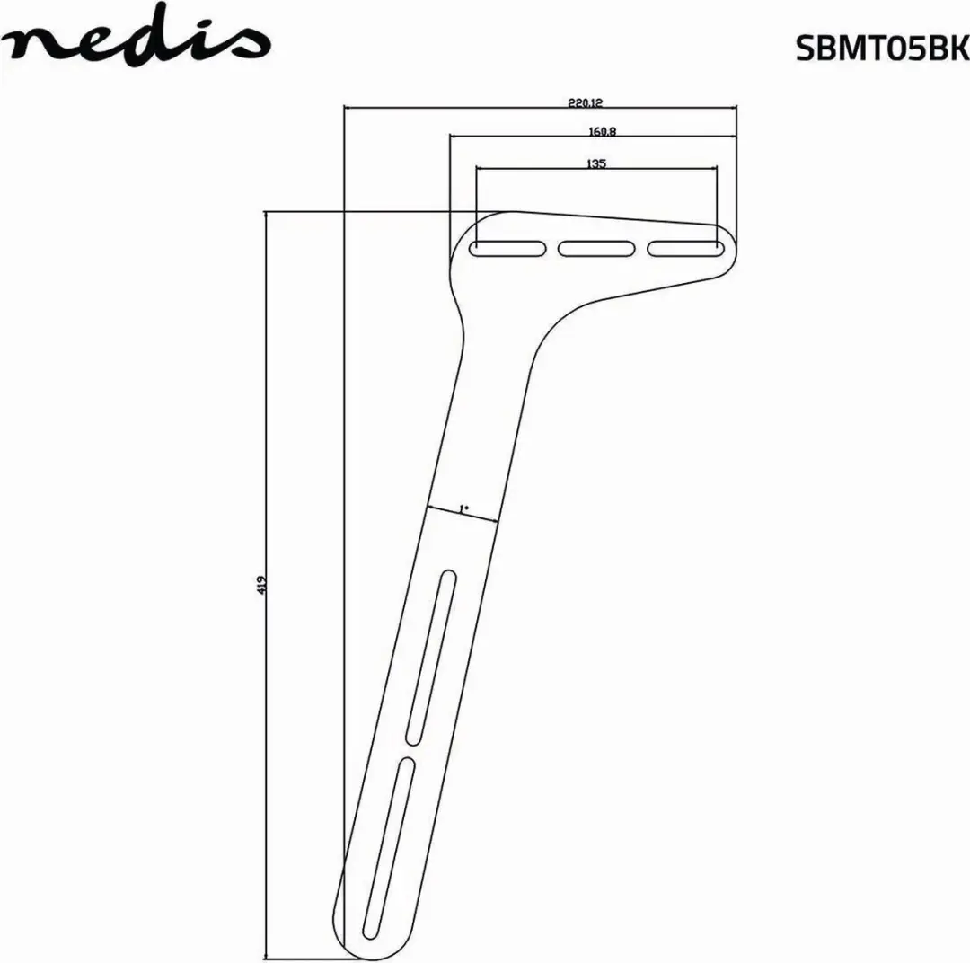 Nedis SBMT05BK Soundbarbeugel - Zwart - afbeelding 6 van 6