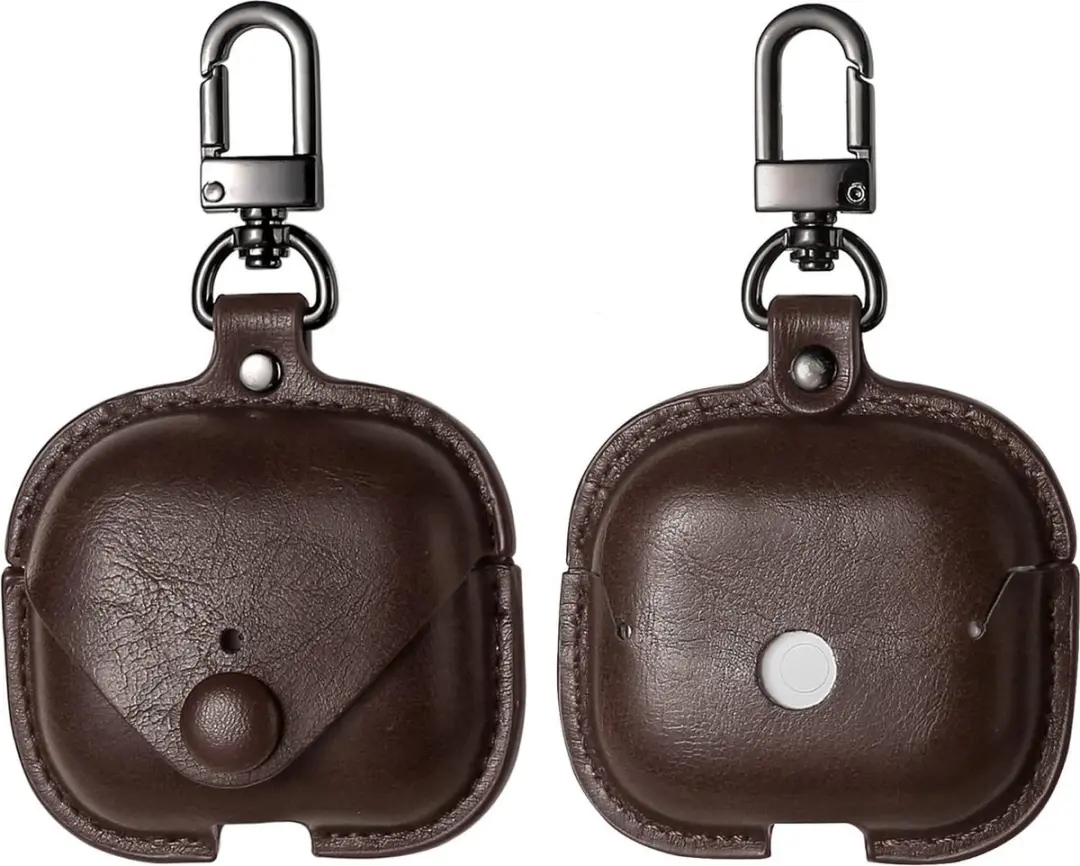 Nuvex Hoesje AirPods Pro 2 - Donkerbruin PU Leer