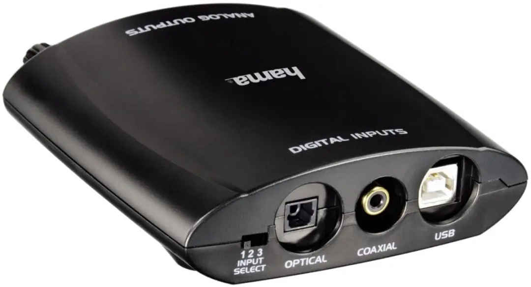 Hama 83182 Audioconverter Digitaal naar Analoog - Zwart