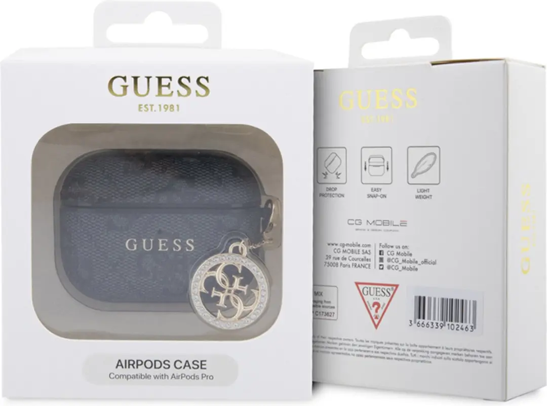 GUESS Hoesje AirPods Pro 4G Script - Zwart