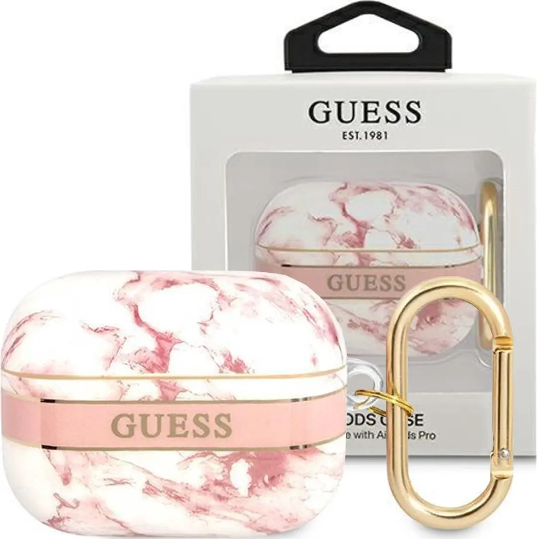 GUESS Marble Strap AirPods Pro Hoes - Roze