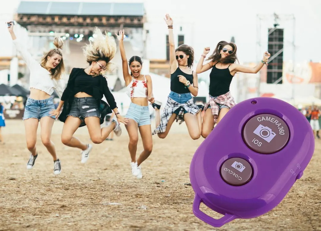 MOJOGEAR MG-02-PURPLE Bluetooth Afstandsbediening Smartphone Camera - Paars