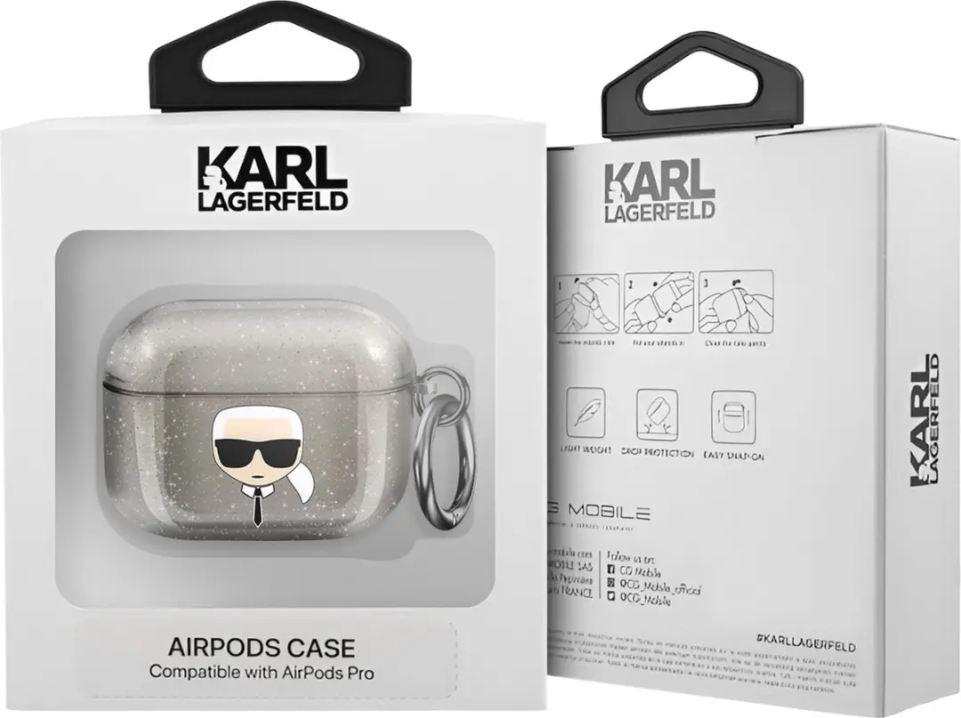 Karl Lagerfeld KLAPUKHGK AirPods Pro Hoes - Zwart