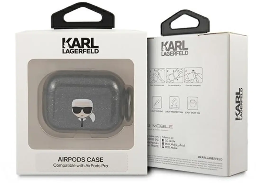Karl Lagerfeld KLAPUKHGK AirPods Pro Hoes - Zwart