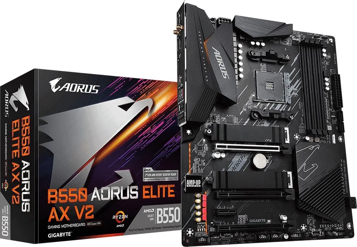 Gigabyte B550 AORUS ELITE AX V2 Moederbord - ATX