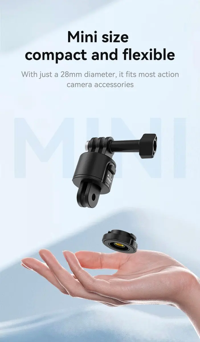 Telesin Magnetic Quick Release Adapter Set - GoPro - Zwart - afbeelding 6 van 6