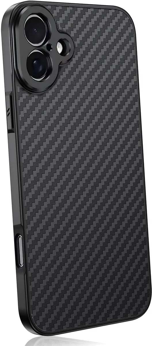MOJOGEAR 17mm Lens Case iPhone 16 Plus - Carbon Zwart