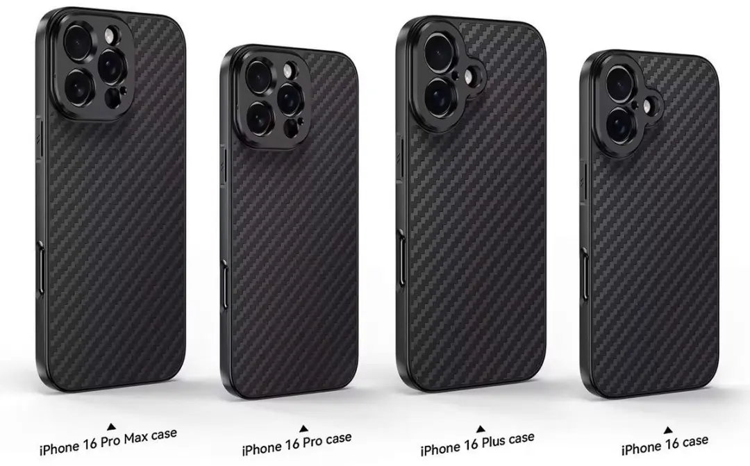 MOJOGEAR 17mm Lens Case iPhone 16 Plus - Carbon Zwart