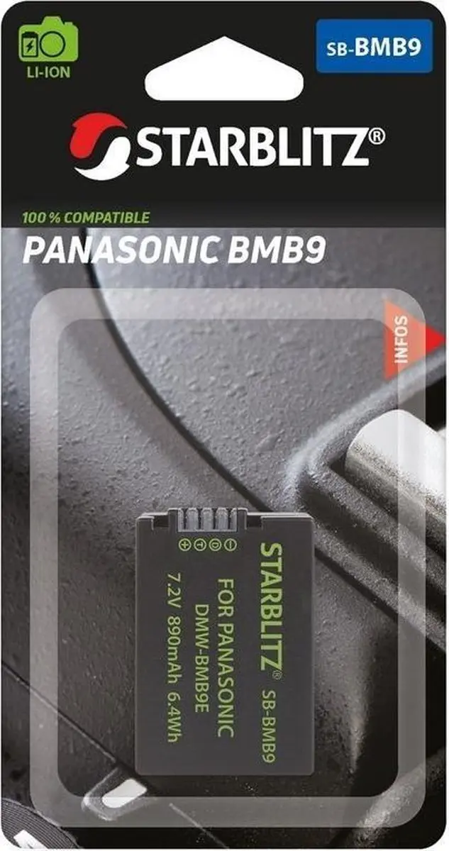 Starblitz Accu Panasonic DMW-BMB9 - 890mAh