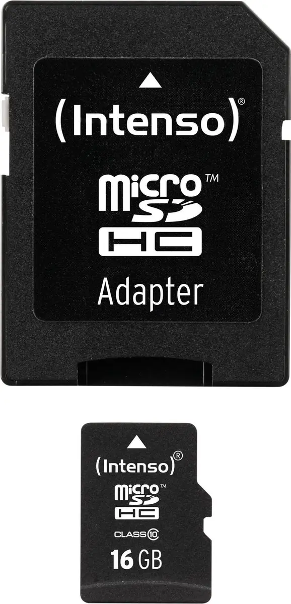 Intenso 16GB MicroSDHC Geheugenkaart Class 10 - met SD-adapter
