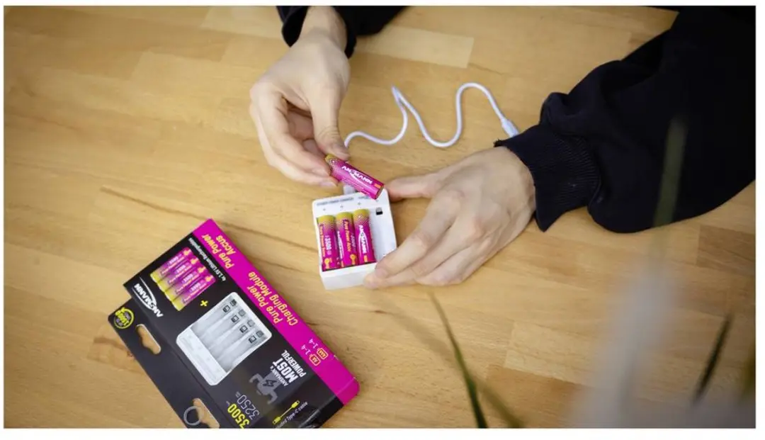 Ansmann Pure Power Set AAA Li-ion 1250mAh - 4x Accu + Lademodul - afbeelding 6 van 6