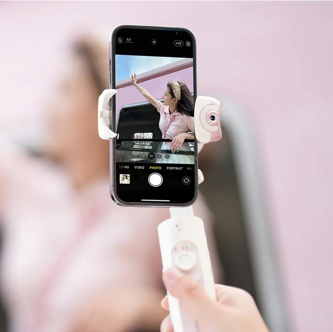 Hohem iSteady V2s Gimbal - Smartphone - White/Pink