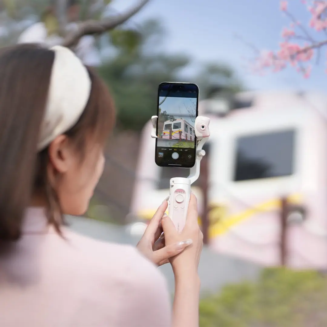 Hohem iSteady V2s Gimbal - Smartphone - White/Pink