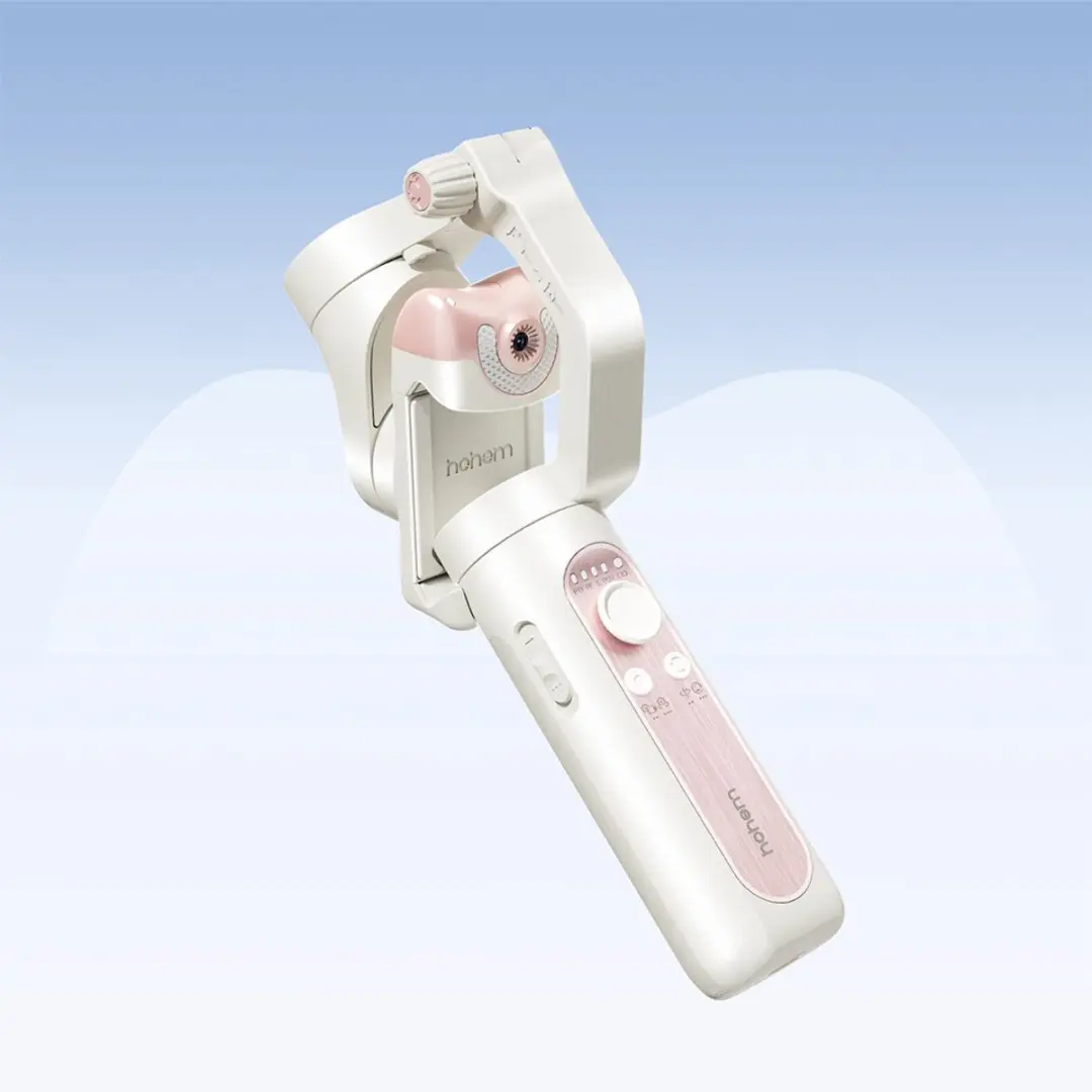 Hohem iSteady V2s Gimbal - Smartphone - White/Pink