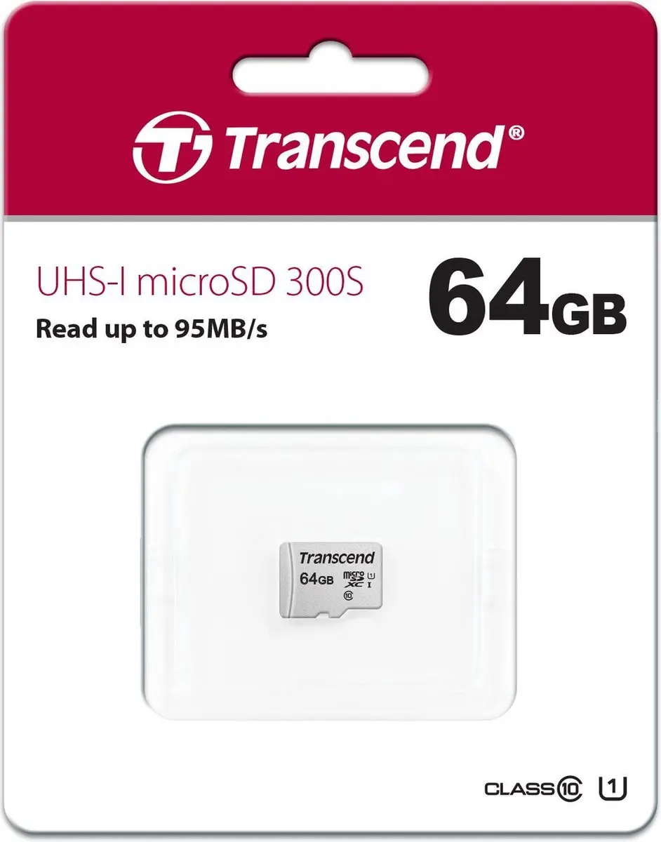 Transcend 64GB microSD Class 10 U1 TS64GUSD300S