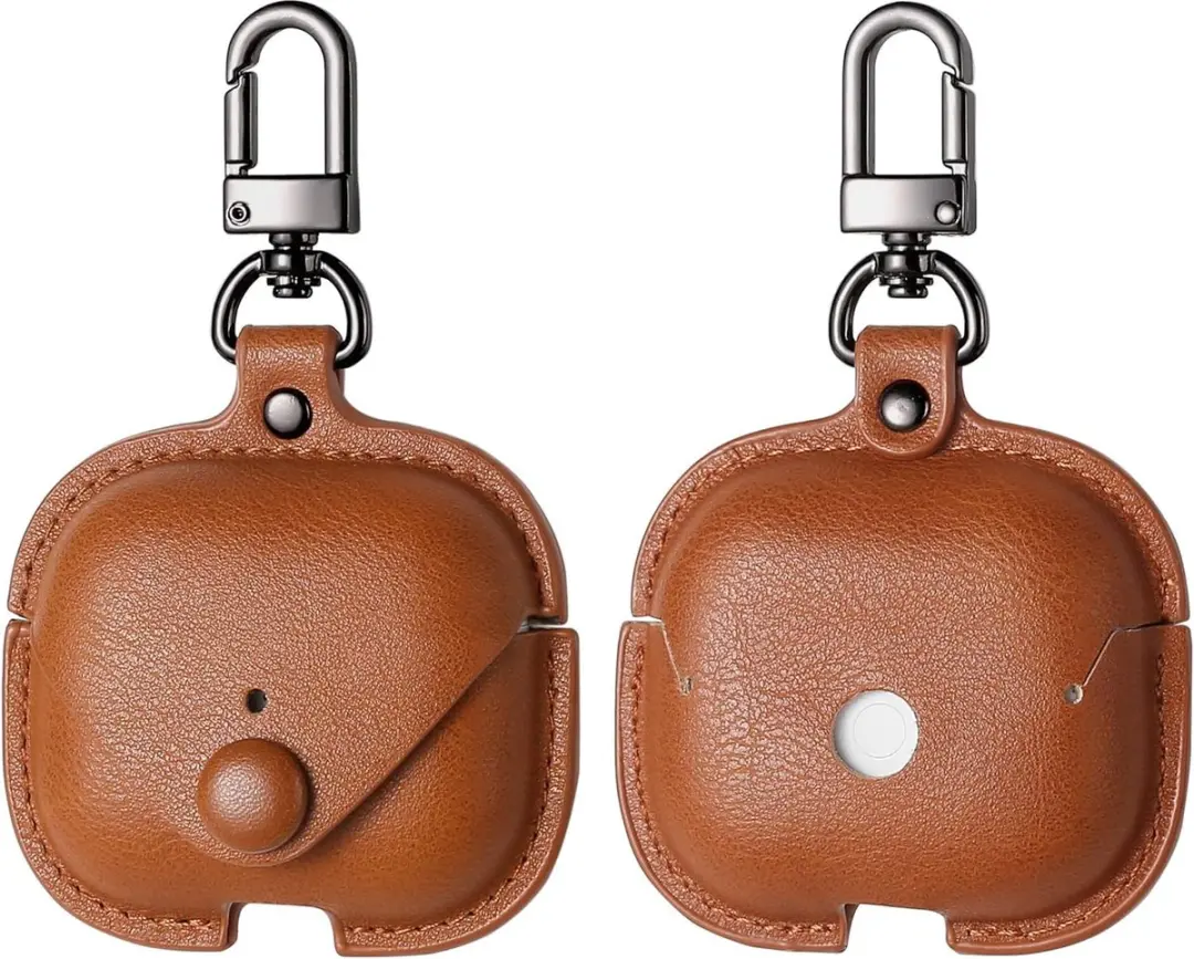 Nuvex Hoesje Apple AirPods 3 - Lichtbruin PU Leer