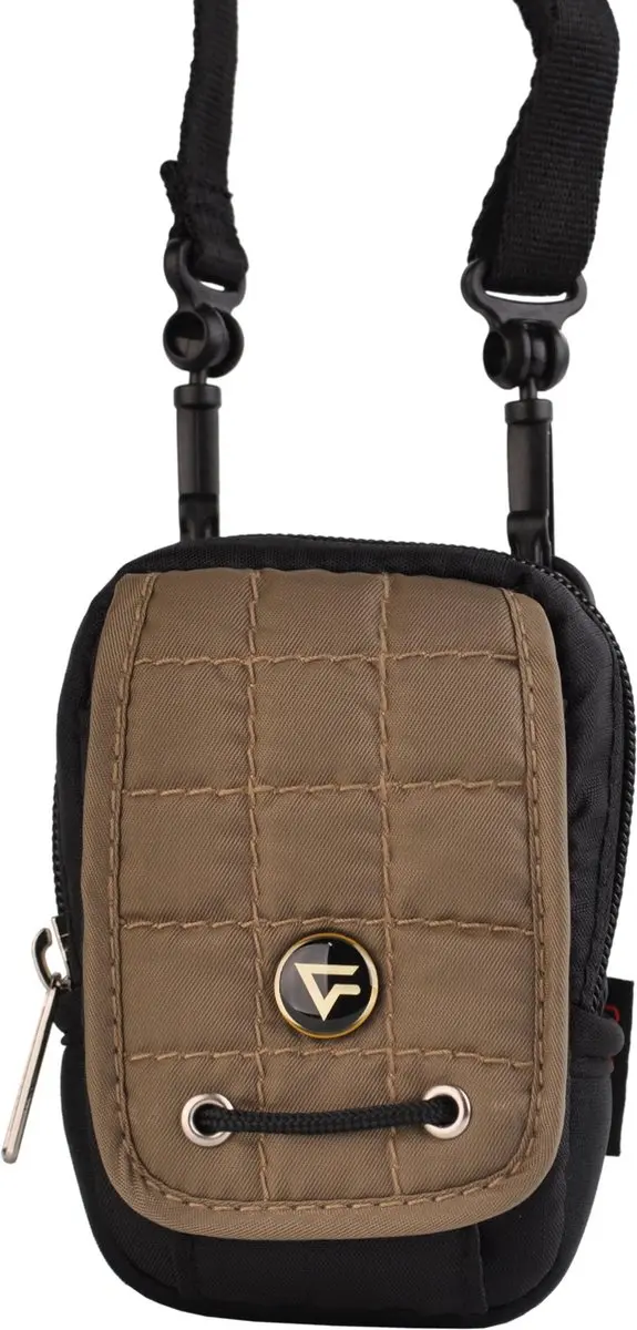 Vanguard Hawaii 6B Camerahoesje - 10.5x6.5x3.5cm - Zwart/Bruin - afbeelding 6 van 6