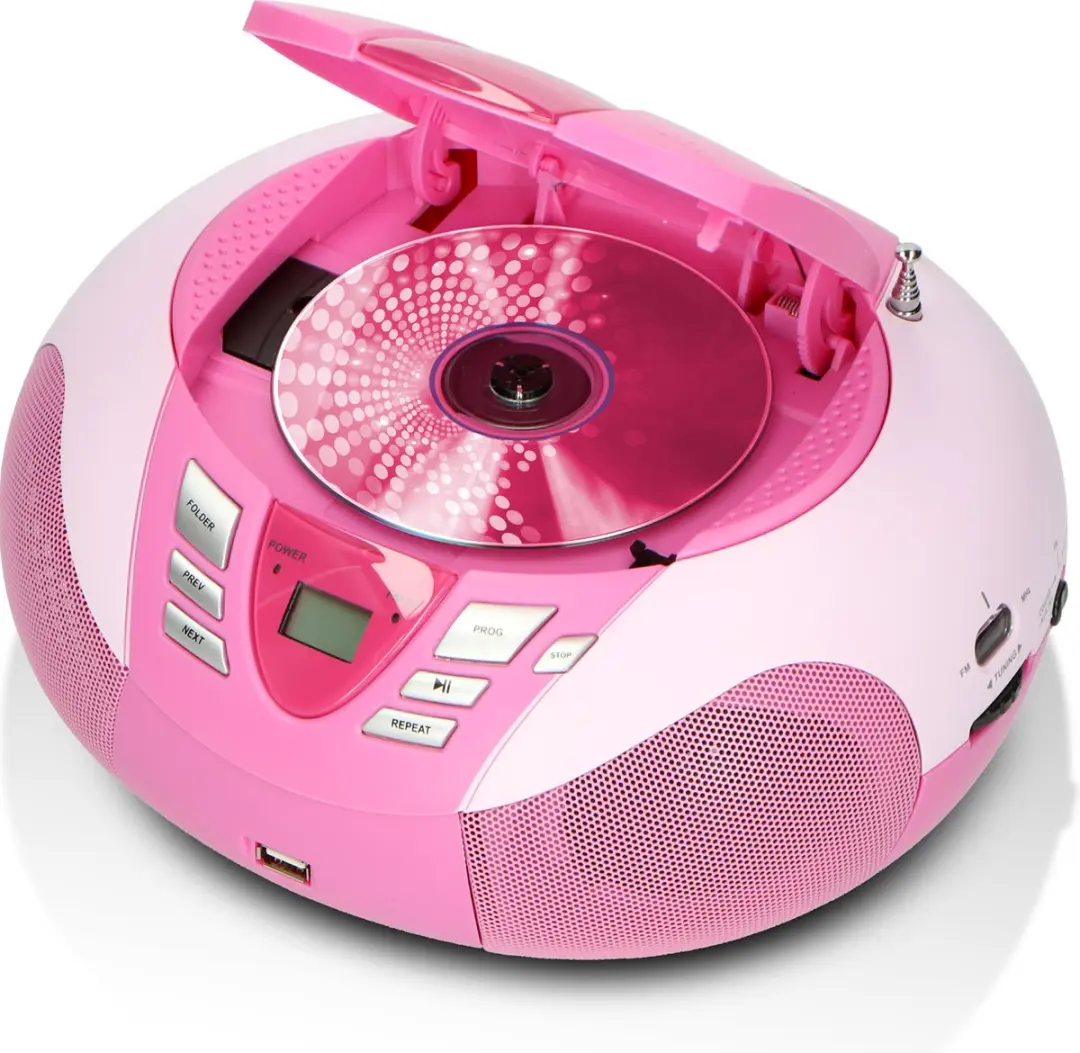 Lenco SCD-37 Draagbare Radio CD-speler - Roze