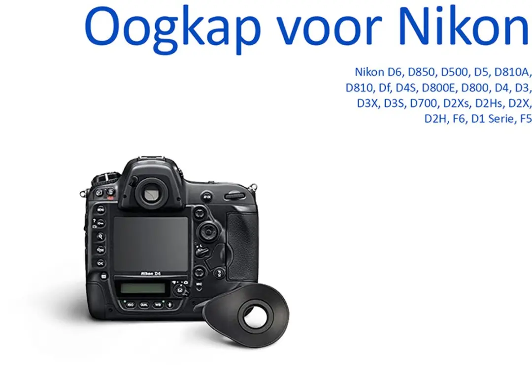 JJC Oogschelp voor Nikon DK-19 - Zwart