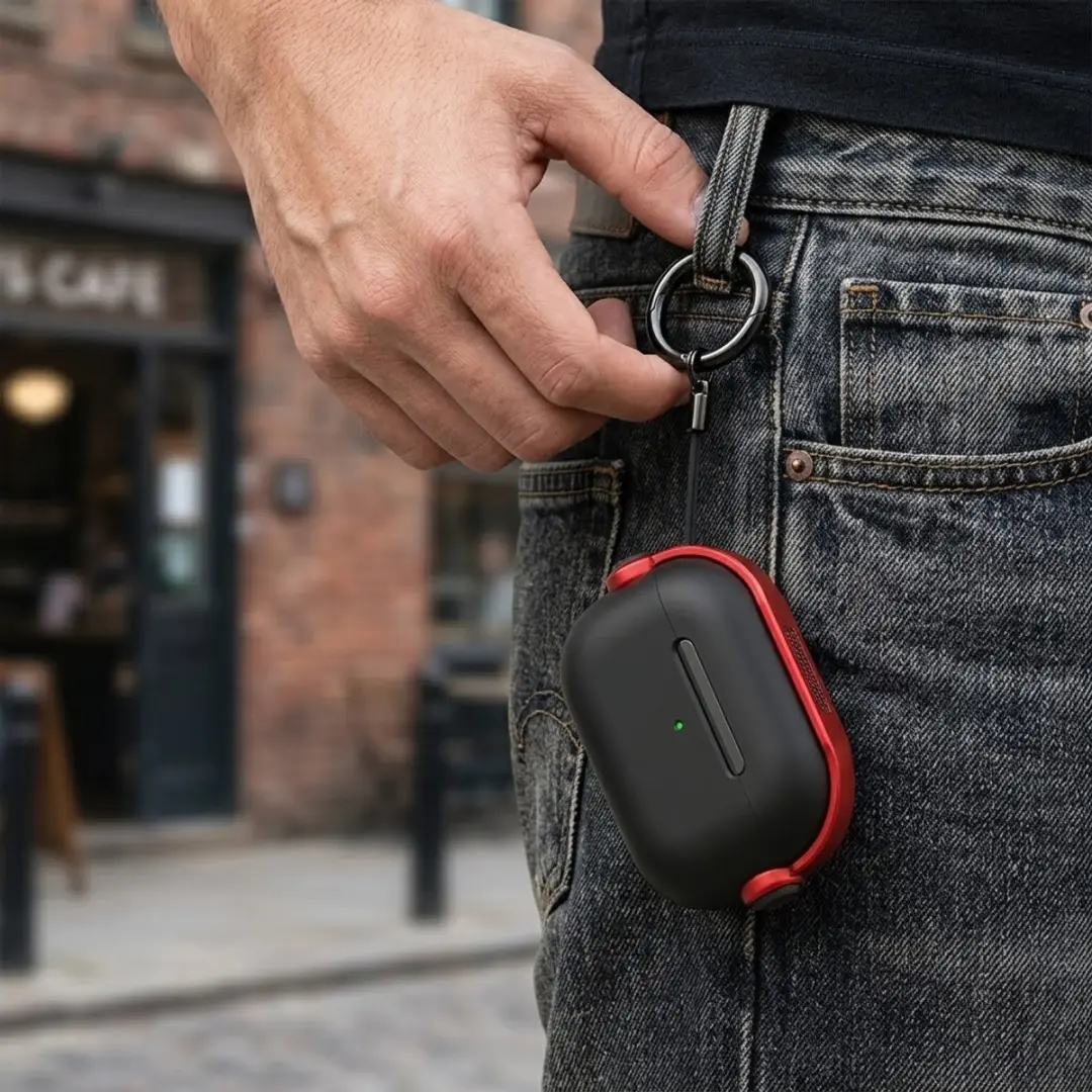 NuveX AirPods Pro 2 Hoesje - Zwart Rood
