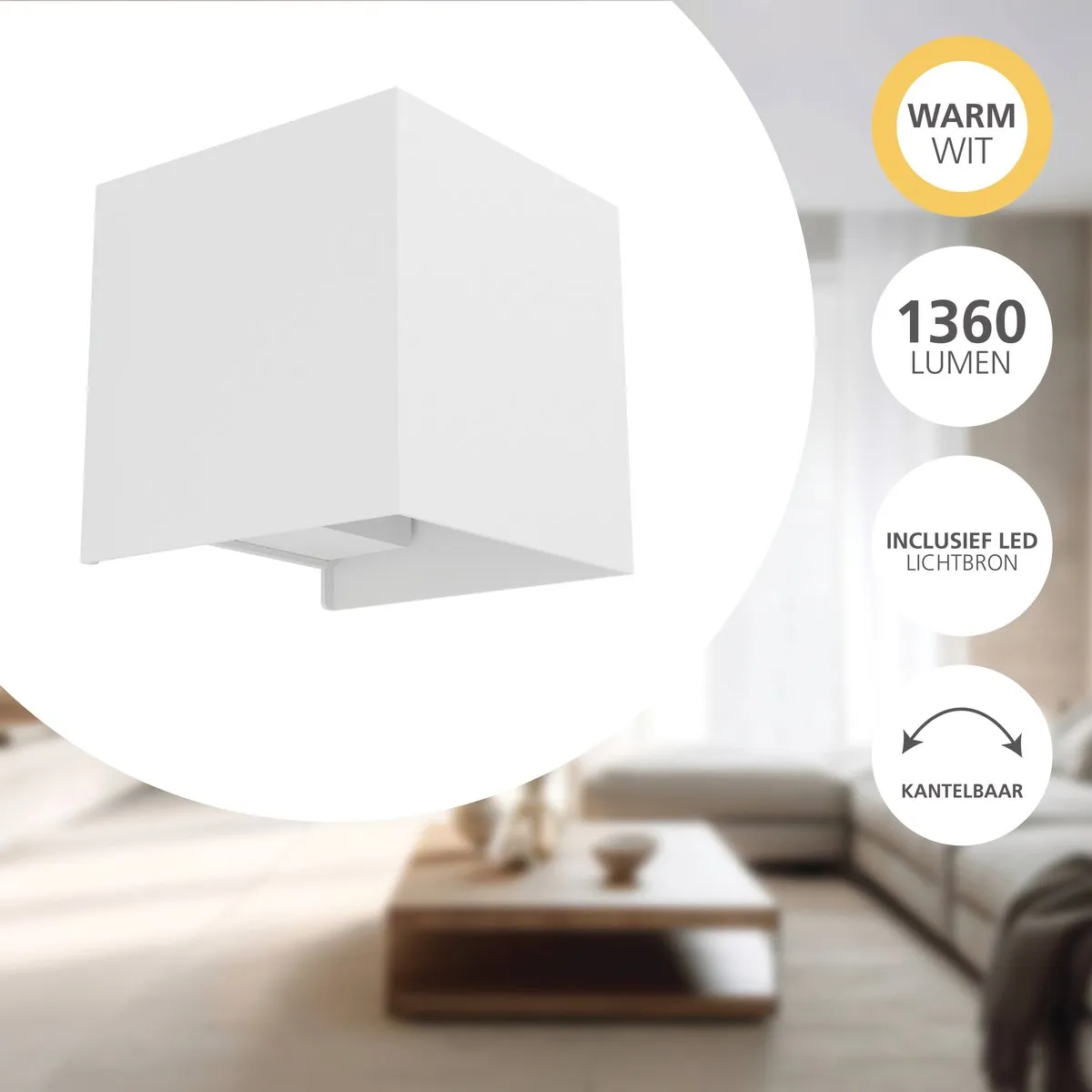 Eglo Valmontone Wandlamp LED 10cm - Wit