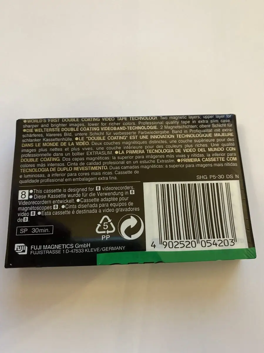 Fujifilm SHG P5-30 8mm Mini Videocassette - SECAM/PAL