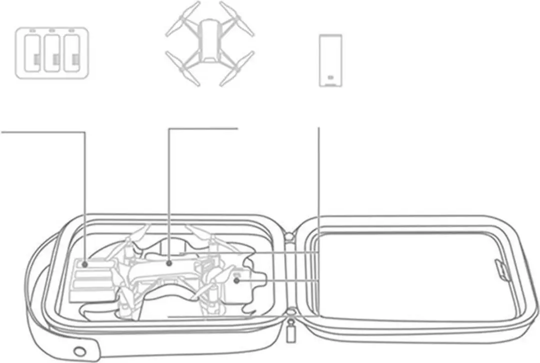Pgytech Tas voor Ryze Tello P-WJ-002 - Zwart