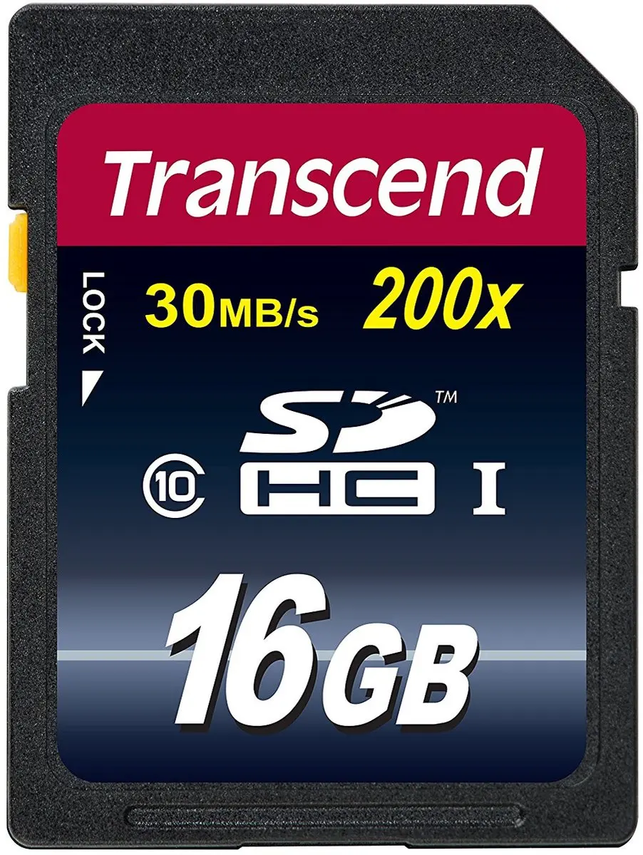 Transcend Premium SD Kaart 16GB Class 10 TS16GSDHC10