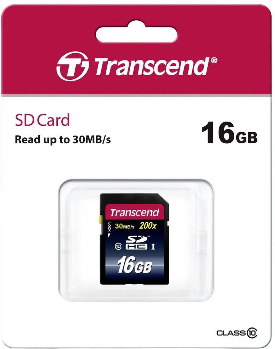 Transcend Premium SD Kaart 16GB Class 10 TS16GSDHC10