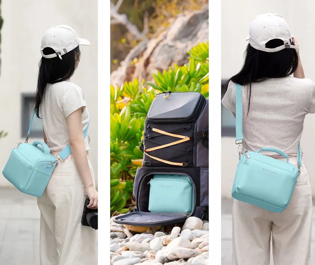 K&F Concept Camera Sling Bag 5L - Lichtblauw - afbeelding 6 van 6
