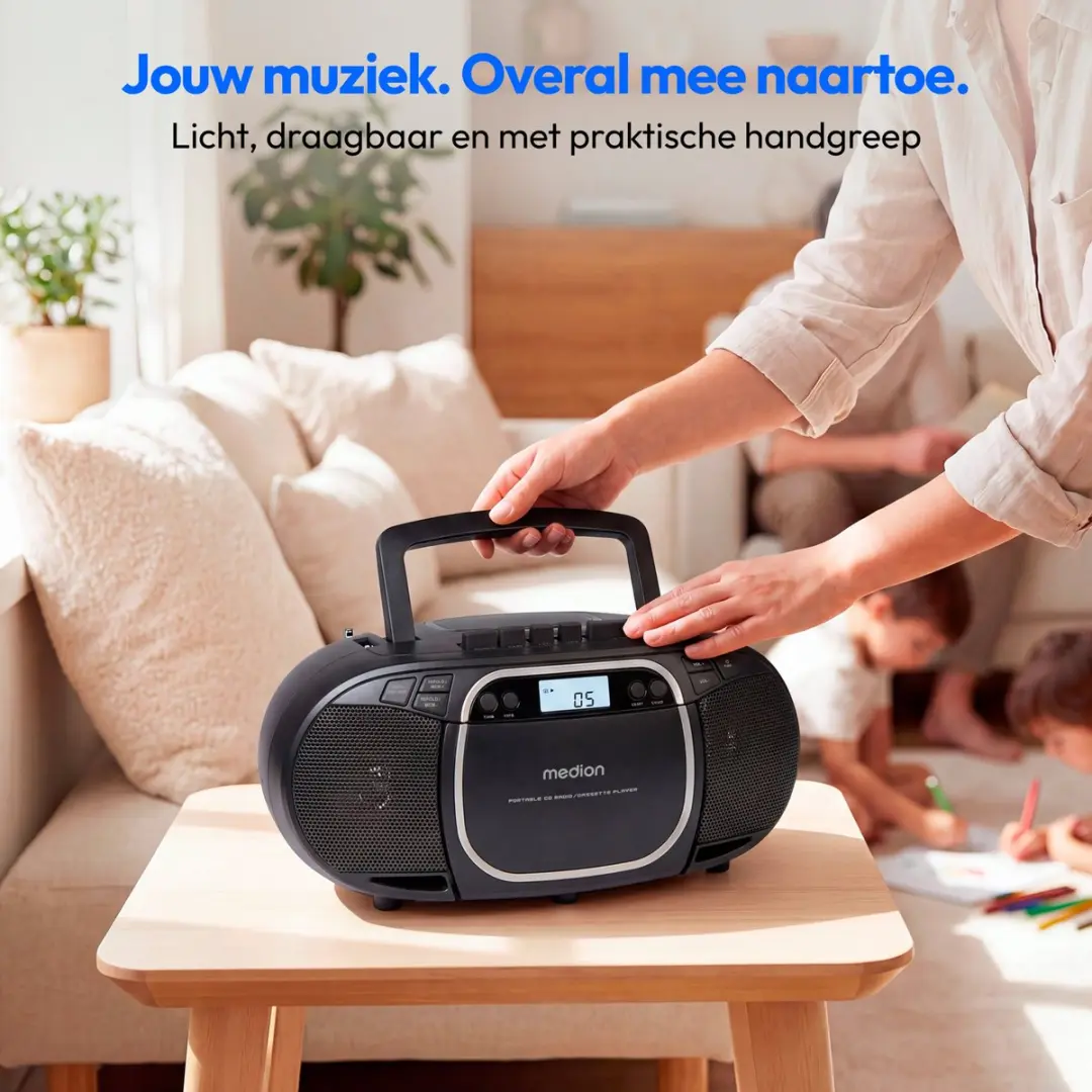 Medion MD44176 Boombox - 22W - Zwart
