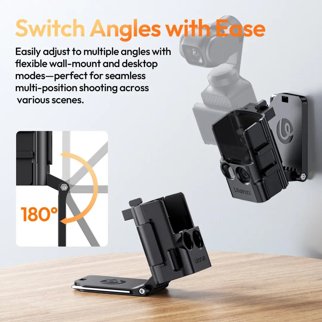 Ulanzi PK-15 Magnetische Beugel DJI Osmo Pocket 3 - Zwart - afbeelding 6 van 6