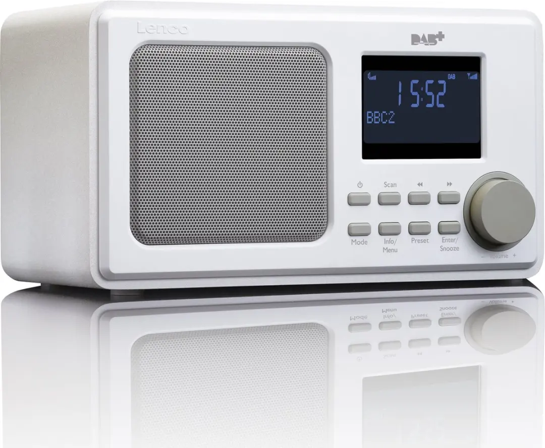 Lenco DAR-010WH DAB Radio - Wit - afbeelding 6 van 6