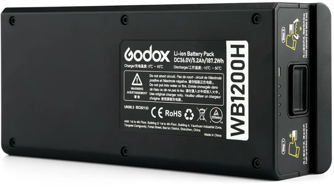Godox AD1200 Pro WB1200H Lithium Accu 5200mAh - Zwart