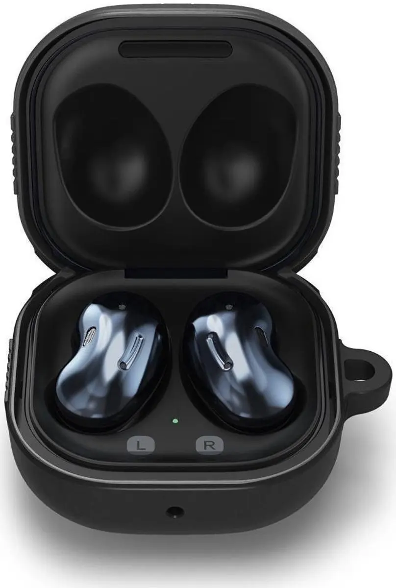 Spigen Rugged Armor ASD01276 Hoesje - Samsung Galaxy Buds Pro/Live - Zwart