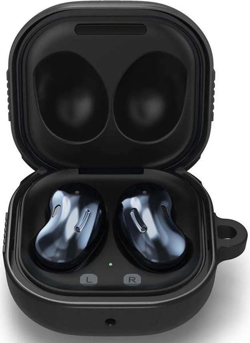 Spigen Rugged Armor ASD01276 Hoesje - Samsung Galaxy Buds Pro/Live - Zwart